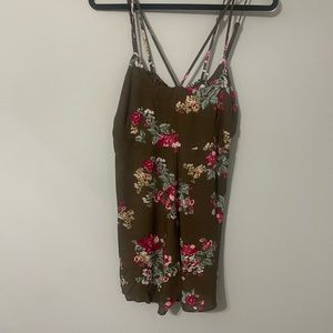 Almost Famous Spaghetti Strap Shorts Jumpsuit Romper Floral Print